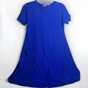 Anthropologie Maeve Stretch Knee Length Swing Dress Sz XS Blue.       R